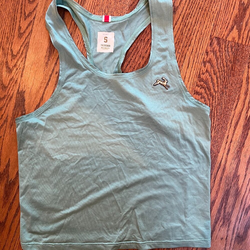 Tracksmith Twilight Running Tank Top Shirt - Womens Size Small - Foam Green